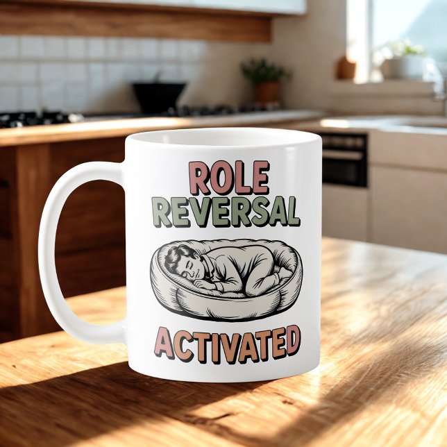 Role Reversal Activated | Human-Pet Humor Design   Coffee Mug (Creator Uploaded)