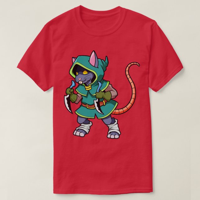 Roleplay Character Thief Rogue Rat T-Shirt (Design Front)