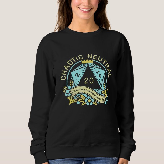 Roleplaying Chaotic Neutral Alignment Fun Gaming Sweatshirt (Front)