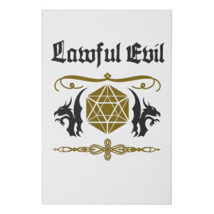 Roleplaying Game Lawful Evil RPG Pen & Paper Faux Canvas Print