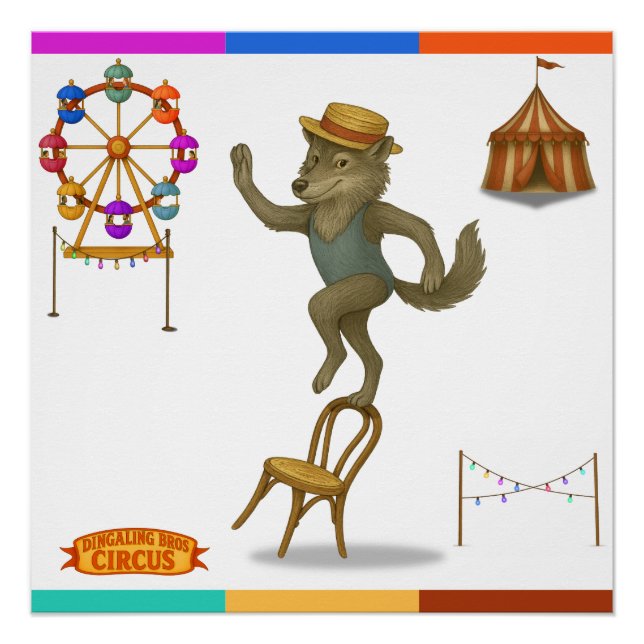 Rolf wolf balancing act poster (Front)