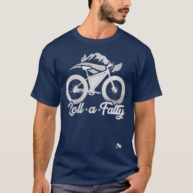 Roll a Fatty Fat Tire Bike eBike Premium T-Shirt (Front)