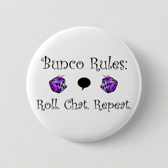 Roll. Chat. Repeat. 6 Cm Round Badge (Front)
