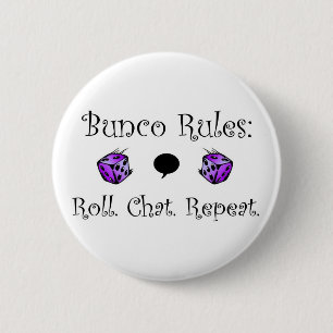 Roll. Chat. Repeat. 6 Cm Round Badge