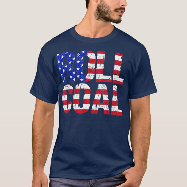 Roll Coal Diesel Truck Pickup Truck American USA T-Shirt (Front)
