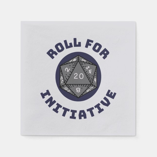 Roll For Initiative Party Napkins (Front)