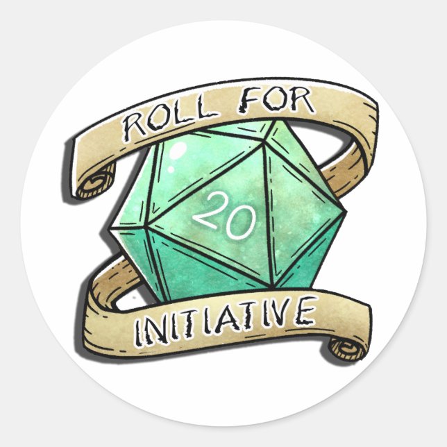 Roll for Initiative sticker (Front)