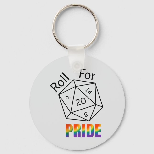 Roll for Pride Keychain (Front)