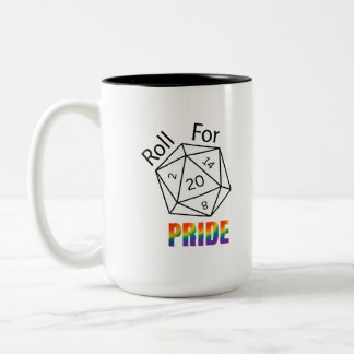 Roll For Pride Two-Tone Coffee Mug