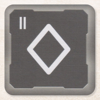 Roll For The Galaxy Square Paper Coaster