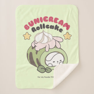 Roll Into Sweetness Bunicream Rollcake Delight Sherpa Blanket