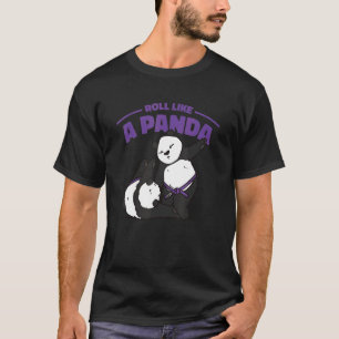 Roll Like A Panda Jiu Jitsu Purple Belt Panda T-Shirt