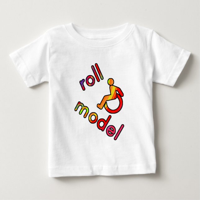 Roll Model - Disability Tees - in bright colours (Front)