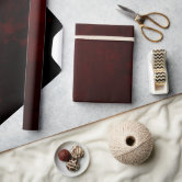 Roll of Solid Autumn Burgundy Wrapping Paper