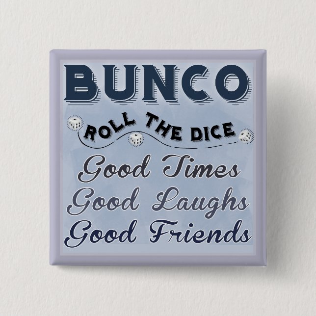 Roll The Dice Bunco Button (Front)