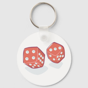 Roll the Red Dice Key Ring