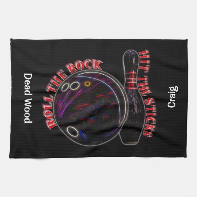Roll the Rock Team Bowling Towels (Horizontal)