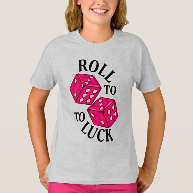 Roll to Luck – Neon Dice  T-Shirt (Front)
