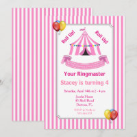 Roll up! Roll up! Circus Birthday Party Pink