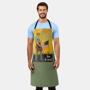 Roll Up the Sleeves - green Apron