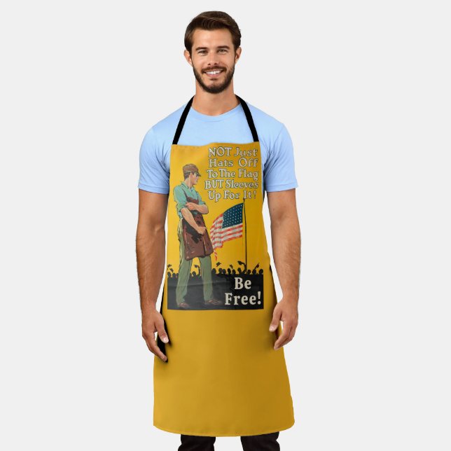 Roll Up the Sleeves - mustard Apron (Worn)