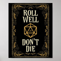 Roll Well Dont Die D20 Dice Critical Hit