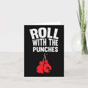 Roll With The Punches Boxing Gloves  Card