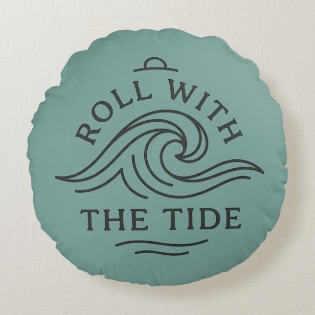 Roll With The Tide Round Cushion (Front)