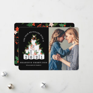 Rolled With It Christmas Toilet Paper Tree Photo Holiday Card