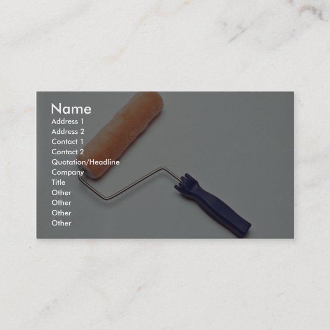 Roller brush business card (Front)