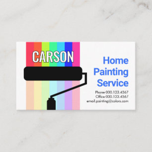 Roller Brush Painting Colourful Colours Business Card