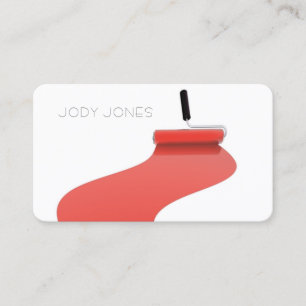 Roller Brush Painting Painter Contact Client Business Card