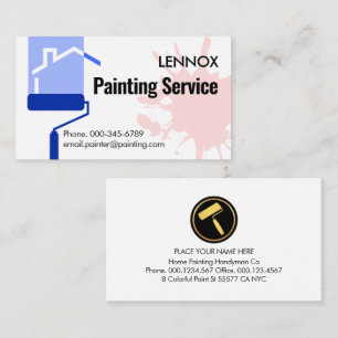 Roller Brush Painting Your Home Business Card