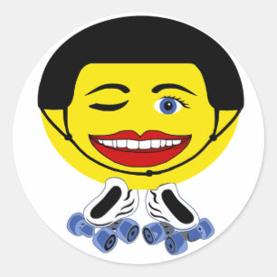 roller classic round sticker
