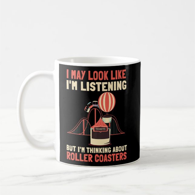 Roller Coaster And Free Fall Tower Premium 2  Coffee Mug (Left)