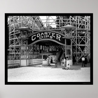 Roller Coaster at Glen Echo Park 1928 Poster