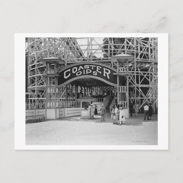 Roller Coaster at Glen Echo Park Photograph Postcard (Front)