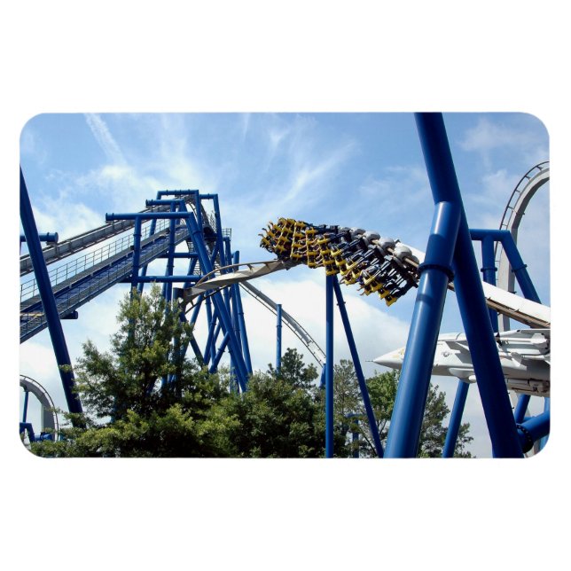 Roller Coaster Background Magnet (Horizontal)