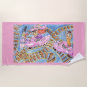 Roller coaster 🎢  beach towel