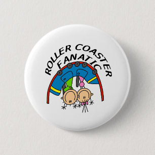 Roller Coaster Fanatic 6 Cm Round Badge