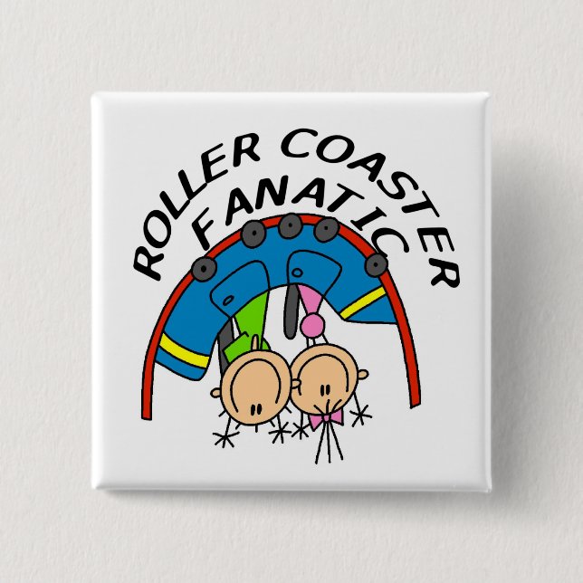 Roller Coaster Fanatic Tshirts and Gifts 15 Cm Square Badge (Front)