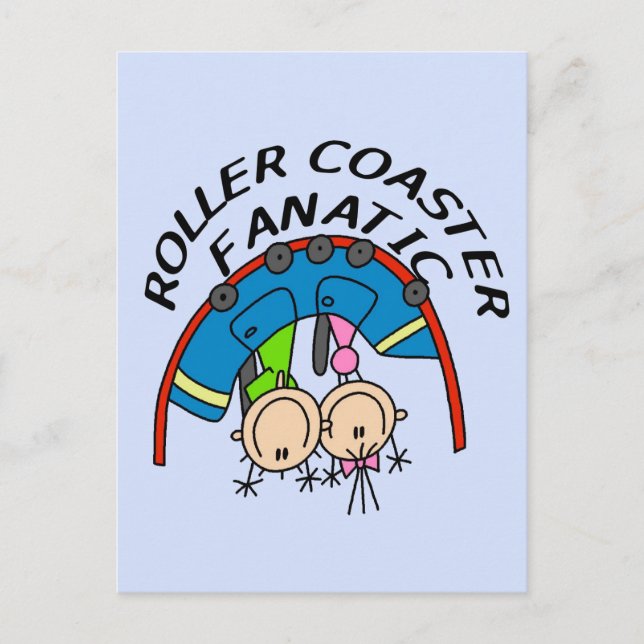 Roller Coaster Fanatic Tshirts and Gifts Postcard (Front)