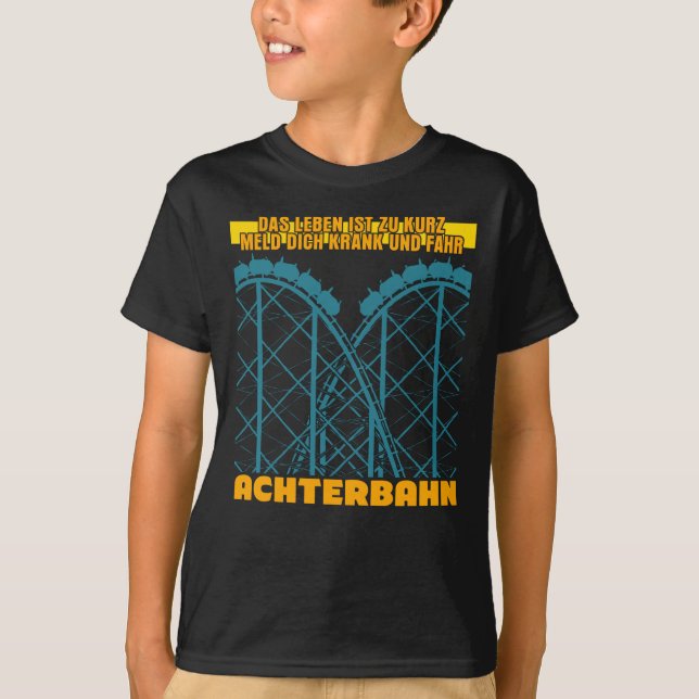 Roller Coaster Fun Fair Roller Coaster T-Shirt (Front)