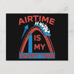 Roller Coaster Funny Amusement Park Gift Postcard