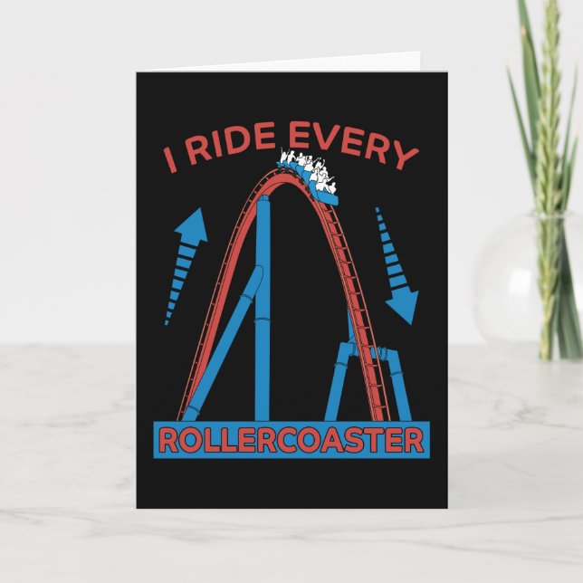 Roller Coaster Park Amusement Park Gift Card (Front)
