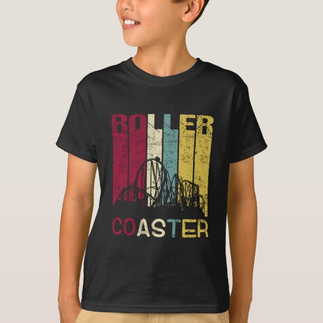 Roller Coaster Retro Vintage Silhouette gift T-Shirt (Front)