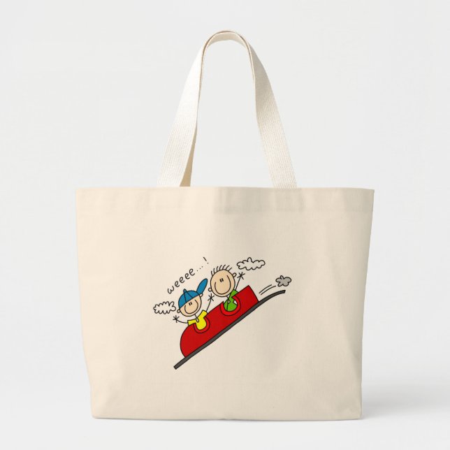 Roller Coaster Ride Tshirts and Gifts Large Tote Bag (Front)