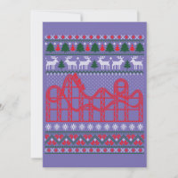Roller Coaster Scene Ugly Christmas Sweater