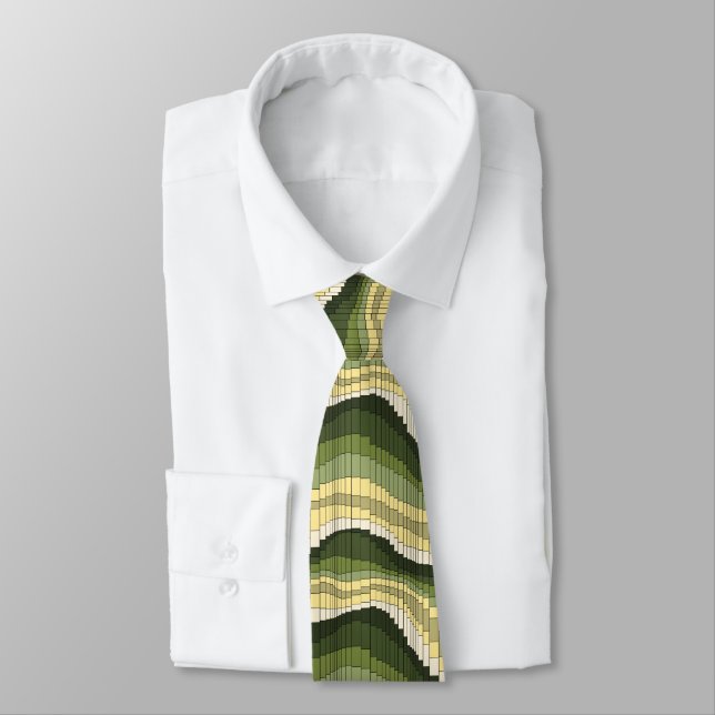 Roller Coaster Striped Two-sided Tie (Tied)