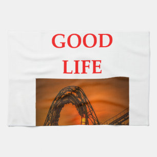 roller coaster tea towel